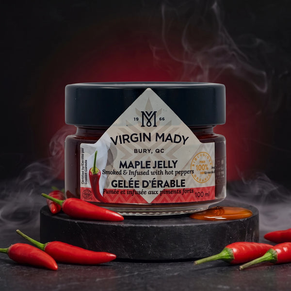 Gelée d'érable bio fumée aux piments forts 100 ml – Virgin Mady