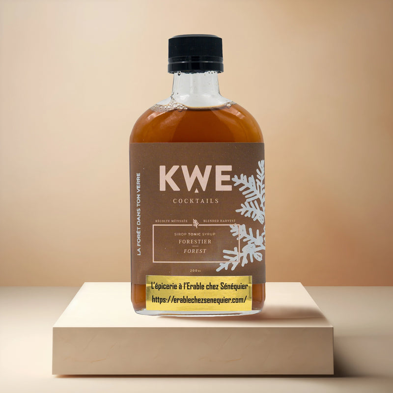 Sirop tonic artisanal Forêt Boréale pour cocktails – 200 mL - KWE