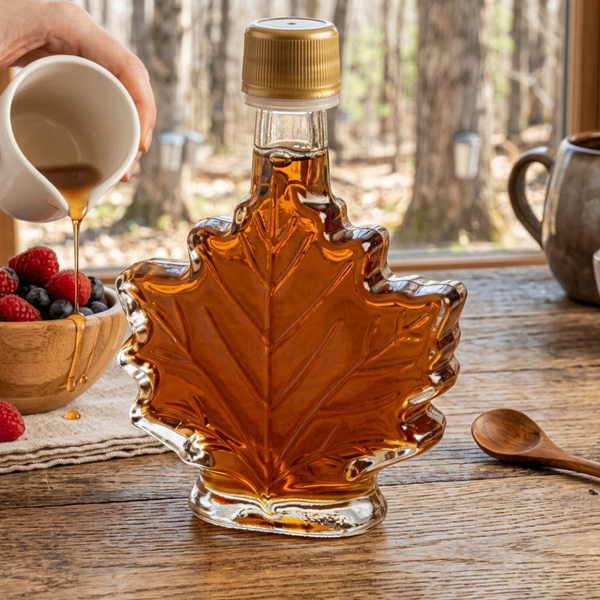Sirop d'érable doré goût délicat – Bouteille feuille d'érable – 100 mL - Jasmino