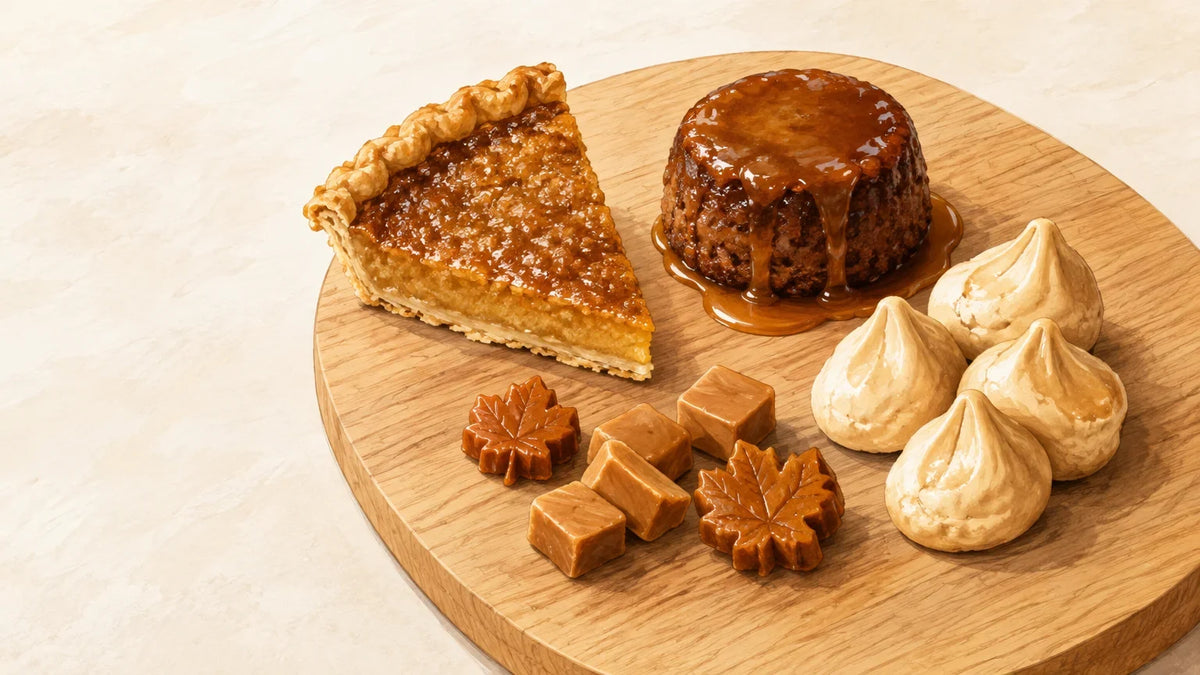 Assortiment de desserts et douceurs traditionnels du Québec
