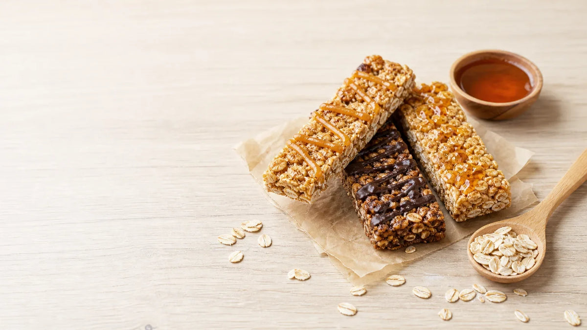Assortiment de barres croustillantes à l’érable, au chocolat et au miel
