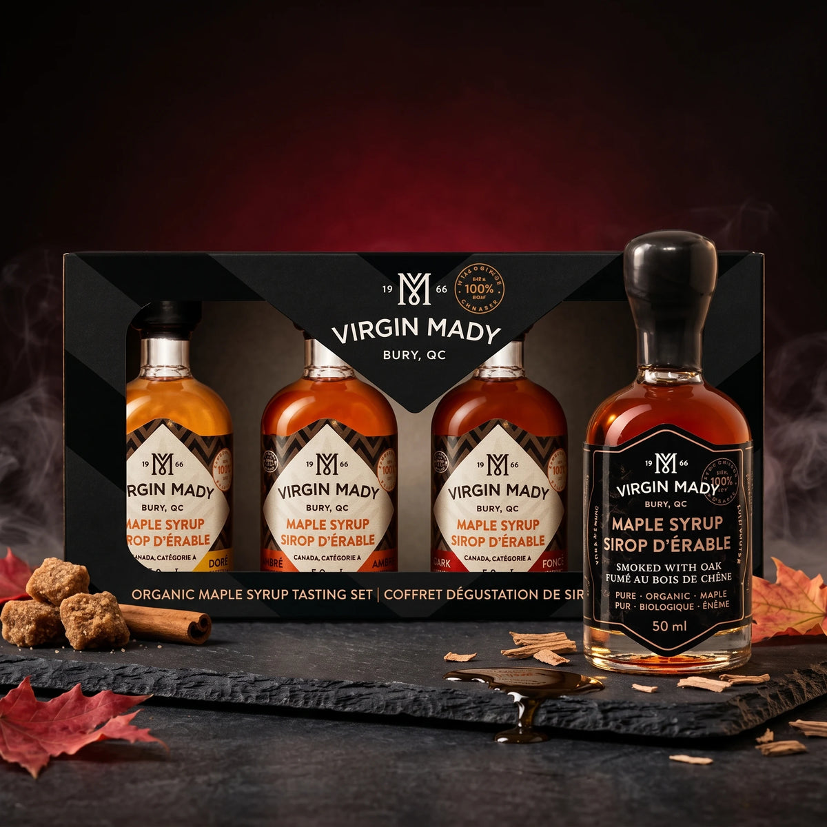 Coffret 4 sirops d'érable bio Classiques 4 x 50 ml – Virgin Mady