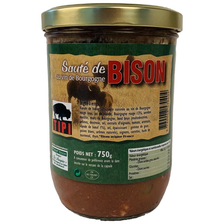 Sauté de bison au vin de Bourgogne