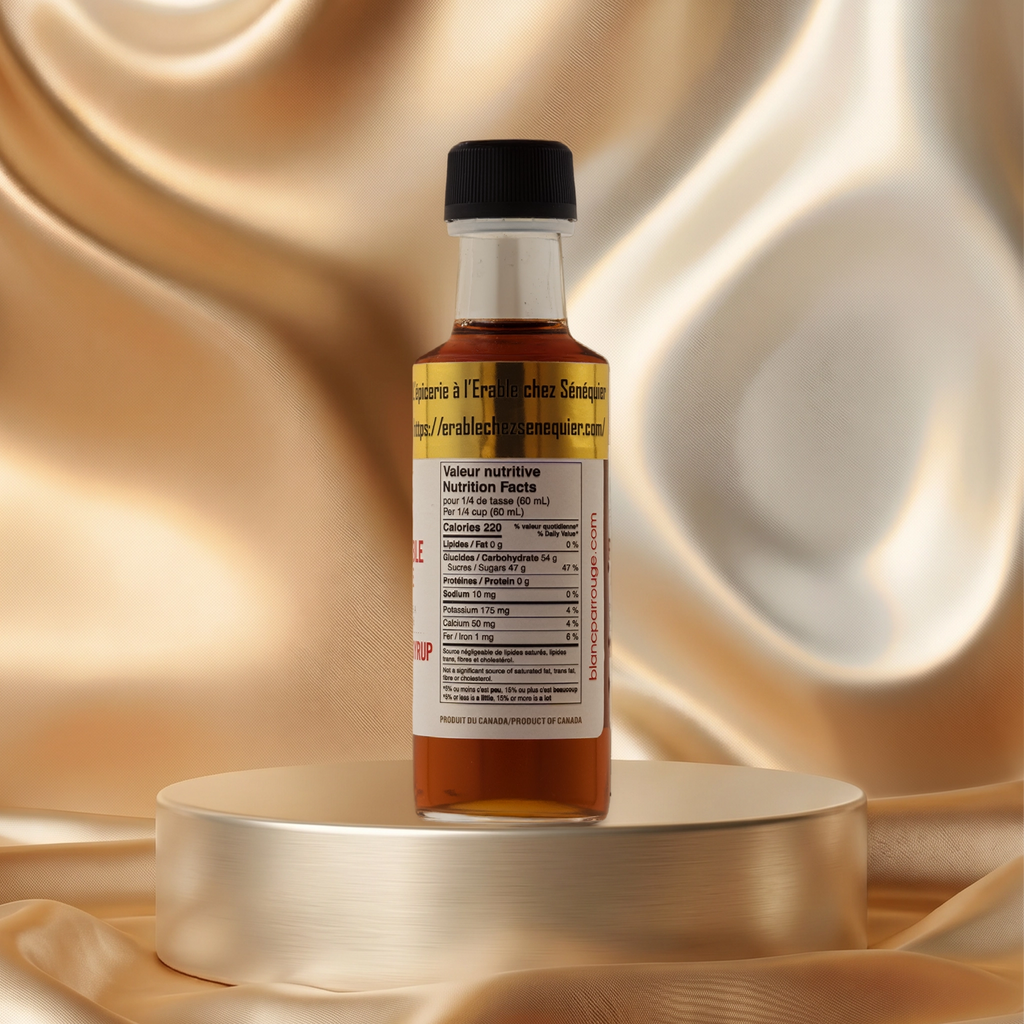 Sirop à l'érable 100ml Pur Bio Ambre Gout  Riche blanc par rouGe