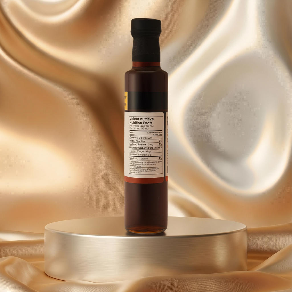 Sirop d'érable pur bio foncé robuste Blanc par rouge