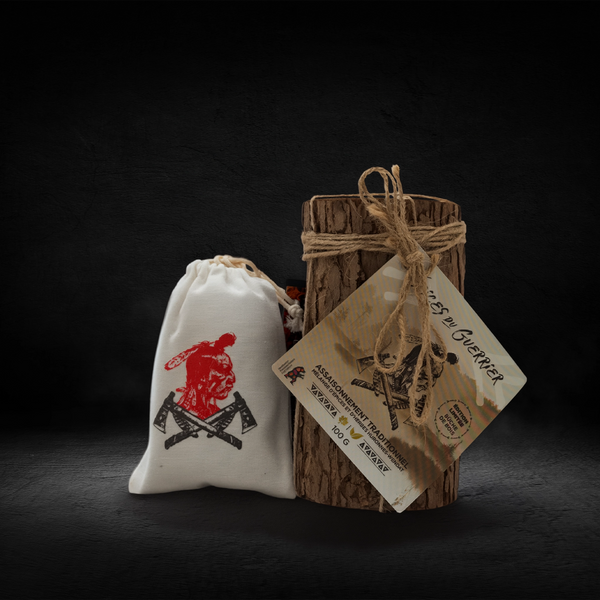 Bûche cadeau en bois et épices 100 g – Épices du Guerrier