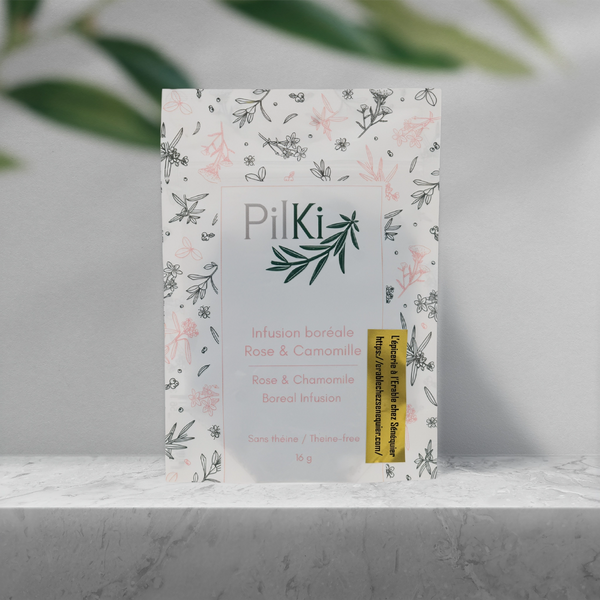 Infusion Rose et camomille bio au thé du Labrador 16 g – Pilki