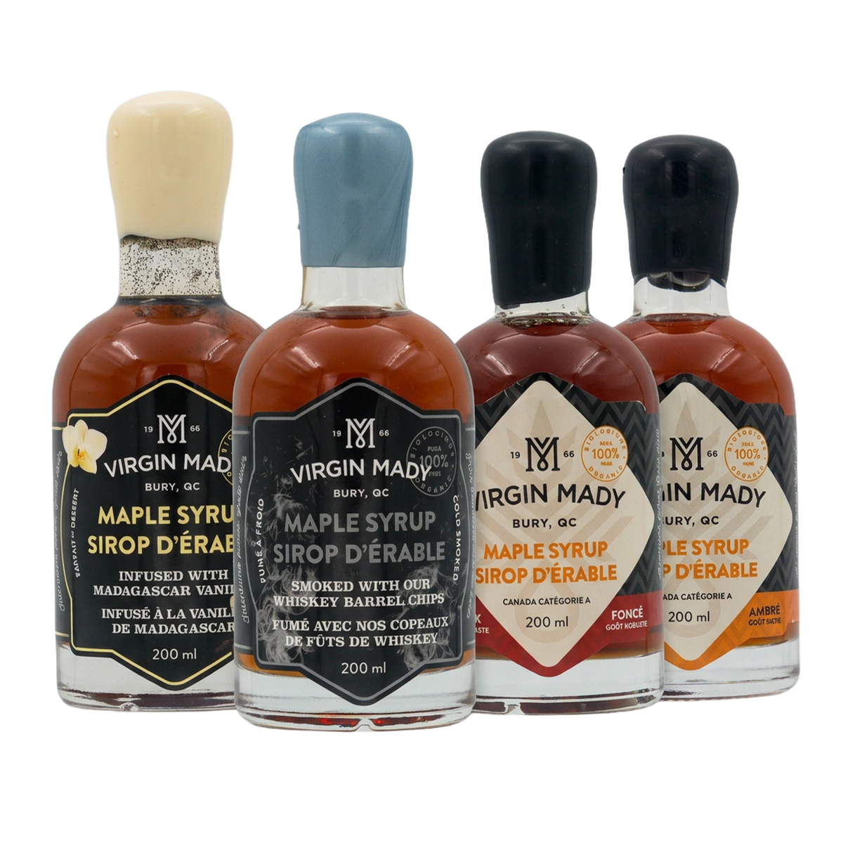 Sirop d'érable bio Deluxe foncé – Virgin Mady – gamme de sirops Virgin Mady