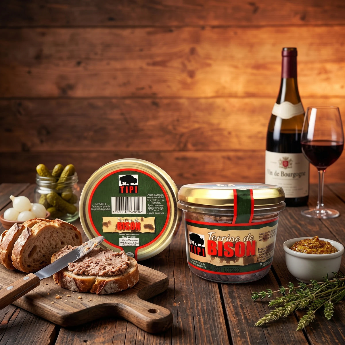 Terrine de bison au Cognac 180 g – TIPI