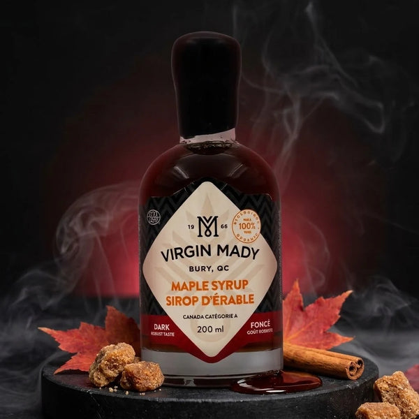 Sirop d'érable bio Deluxe foncé – Virgin Mady