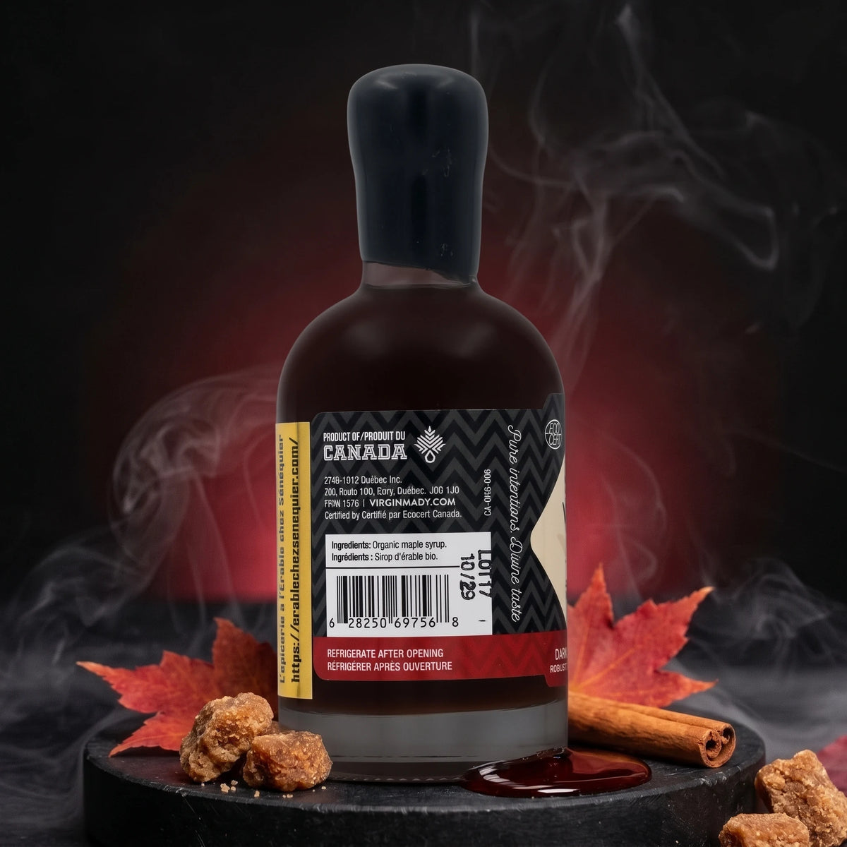 Sirop d'érable bio Deluxe foncé – Virgin Mady