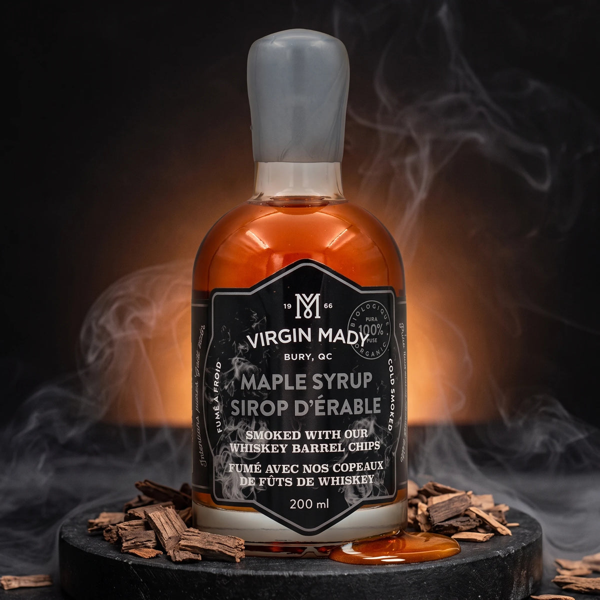Sirop d'érable bio fumé à froid 200 ml – Virgin Mady