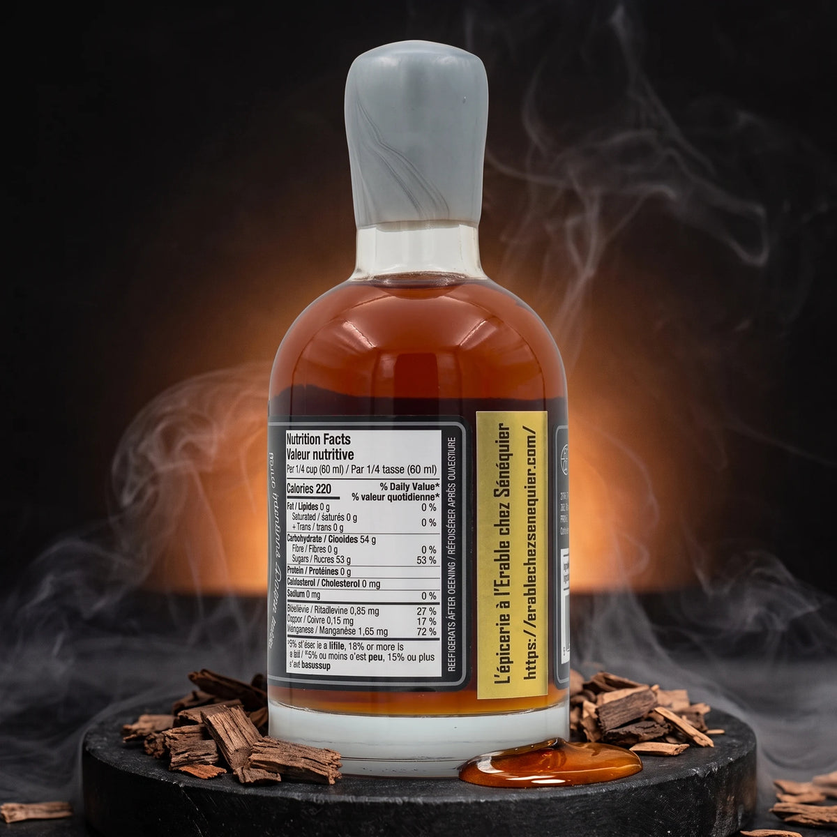 Sirop d'érable bio fumé à froid 200 ml – Virgin Mady
