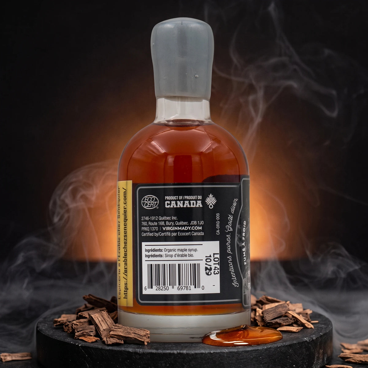 Sirop d'érable bio fumé à froid 200 ml – Virgin Mady