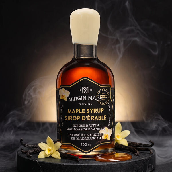 Sirop d'érable bio à la vanille de Madagascar 200 ml – Virgin Mady