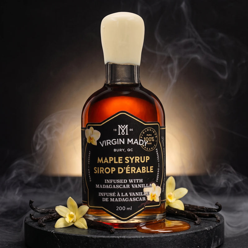 Sirop d'érable bio à la vanille de Madagascar 200 ml – Virgin Mady