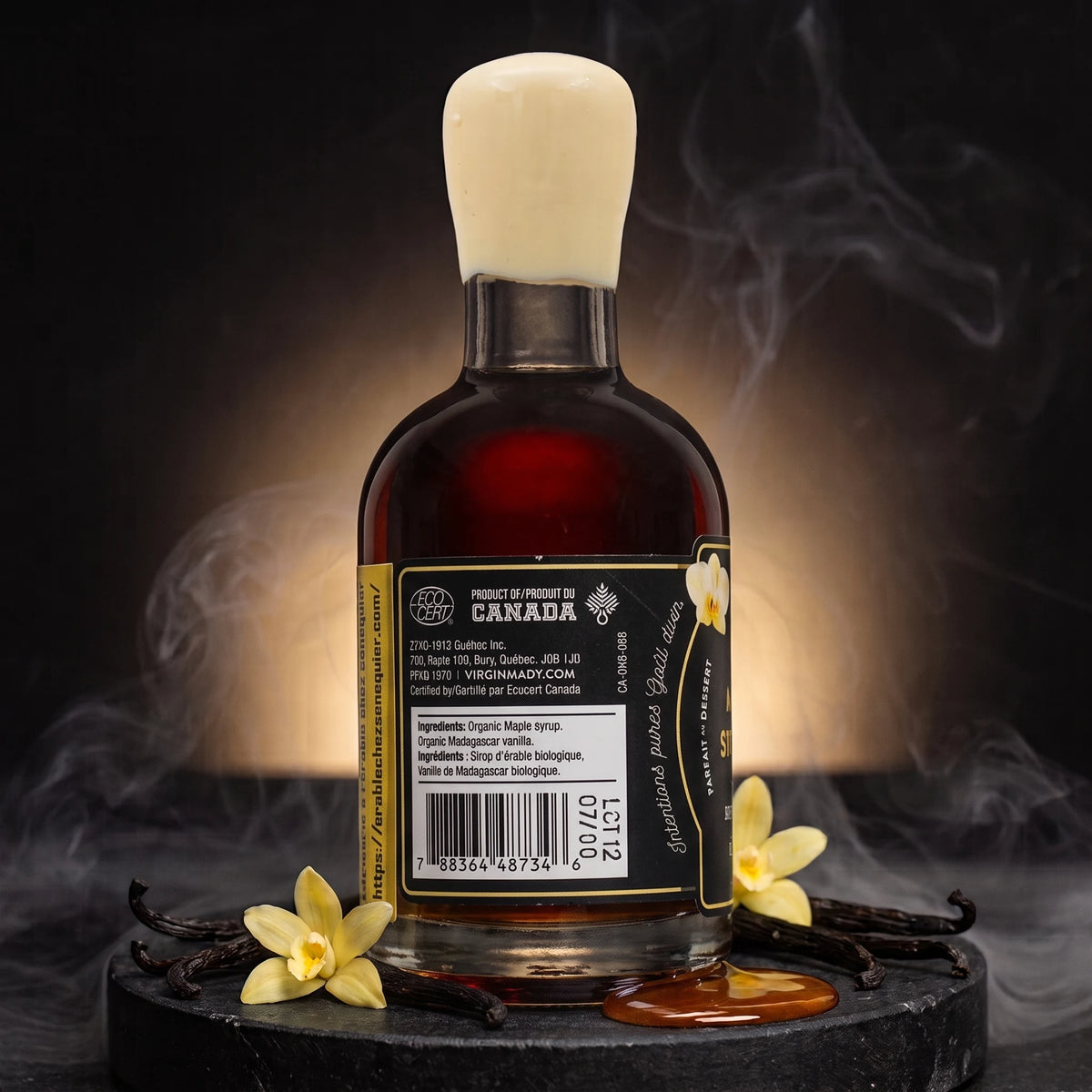 Sirop d'érable bio à la vanille de Madagascar 200 ml – Virgin Mady